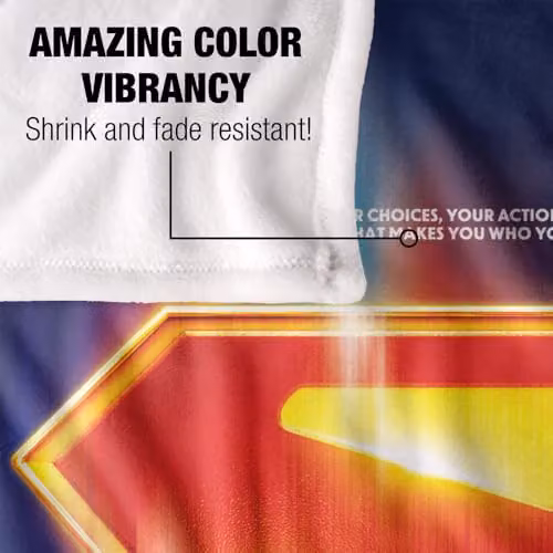 Warner Bros. Superman 2025 Glowing Shield Choices Super Soft Fleece Throw Blanket, Multicolour, W: 152 cm, D: 127 cm – 3