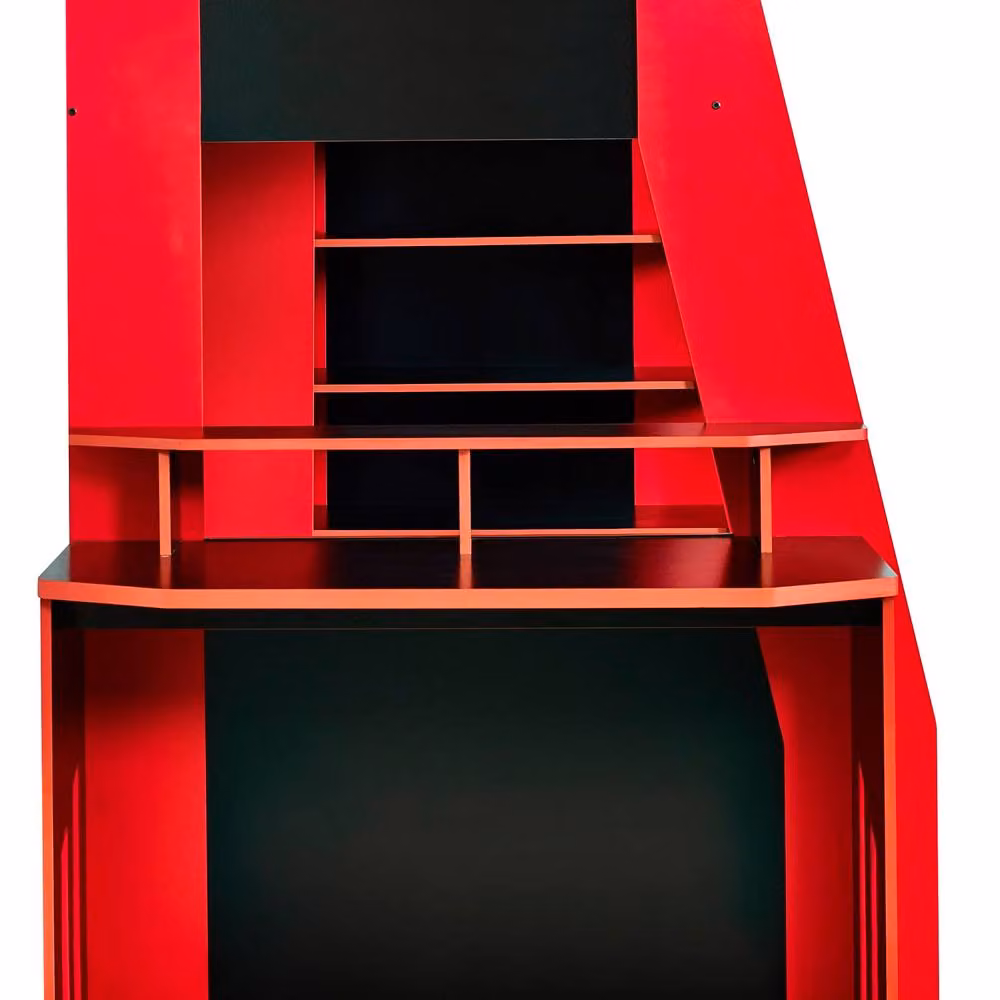 Cheshire Mahogany Single Gaming Highsleeper Bed in Black and Red, W/D/H: 90 x 200 cm – 6