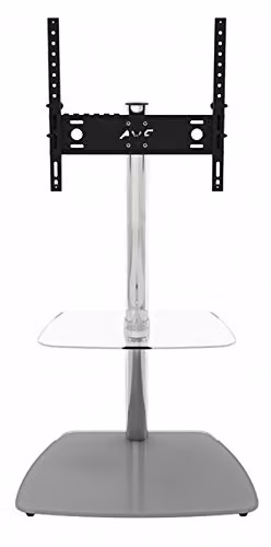 AVF Column TV Floor Stand for up to 55 Inch Screens in Grey and Transparent – 3