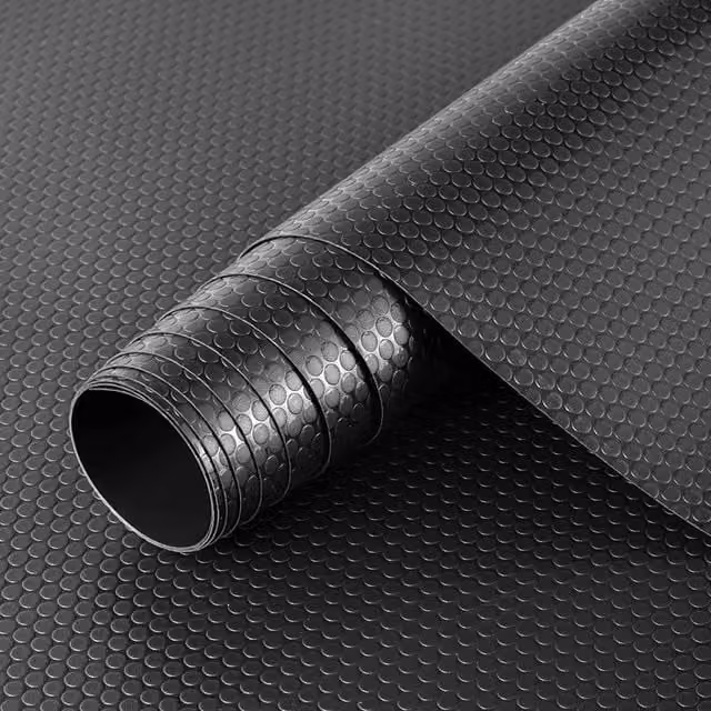 NESTLUNE Black Waterproof Non-Slip Shelf Mat and Drawer Liner, W: 52 cm x L: 1000 cm – 1