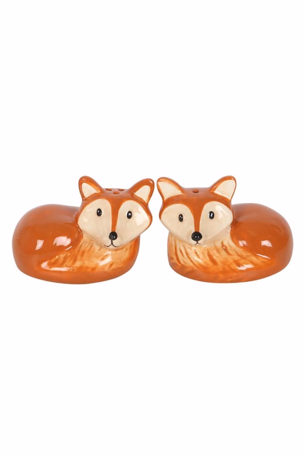 KDMD Cute Woodland Fox Salt and Pepper Shakers, Orange Ceramic Kitchen Decor – 2