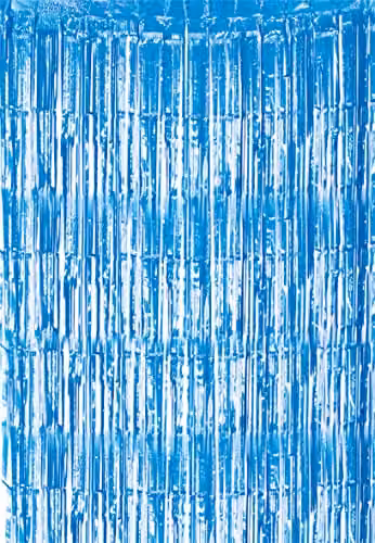 Netagon Shimmer Tinsel Curtain Blue W: 100 cm, H: 250 cm