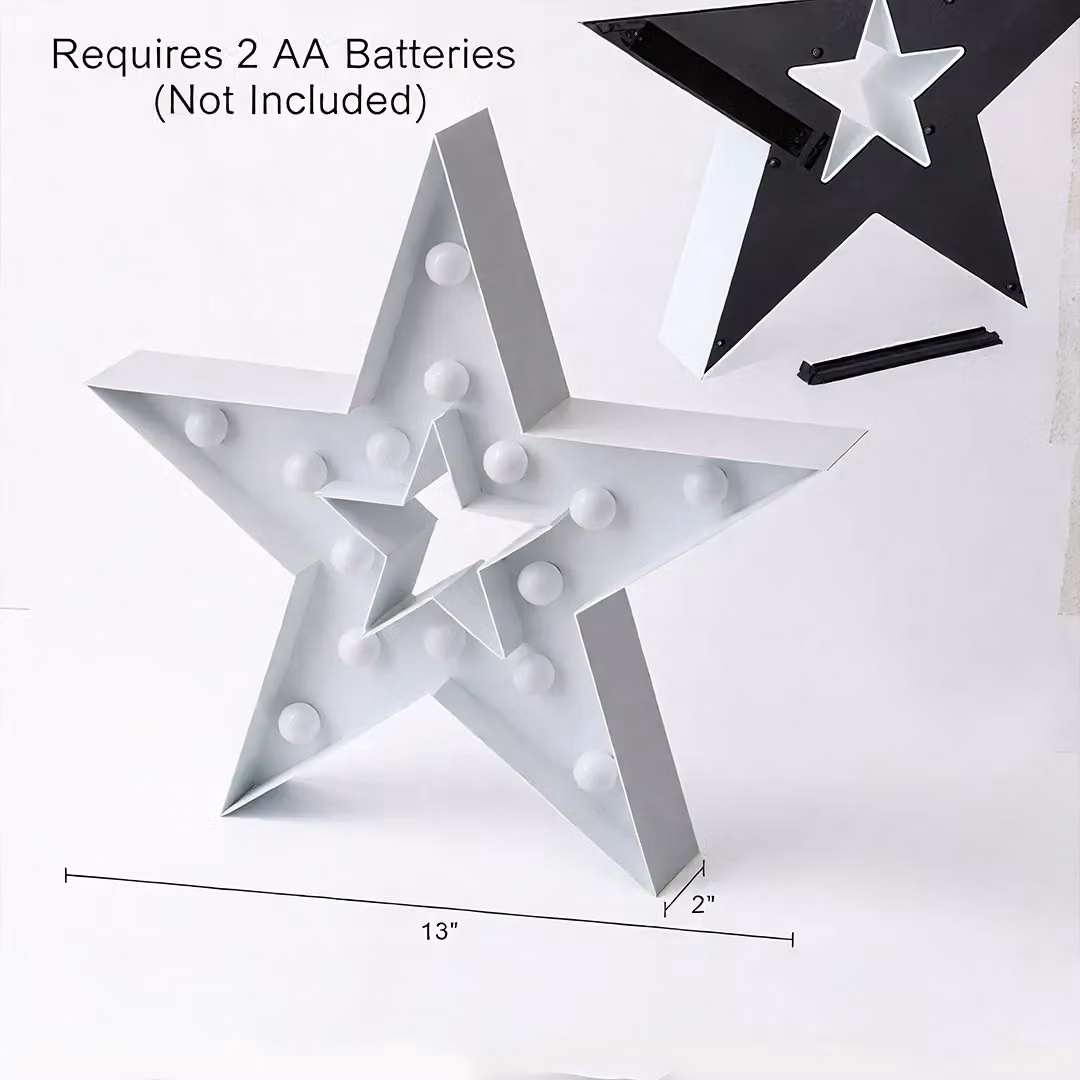 Bright Zeal White Star Indoor Decorative Tabletop Light – 3