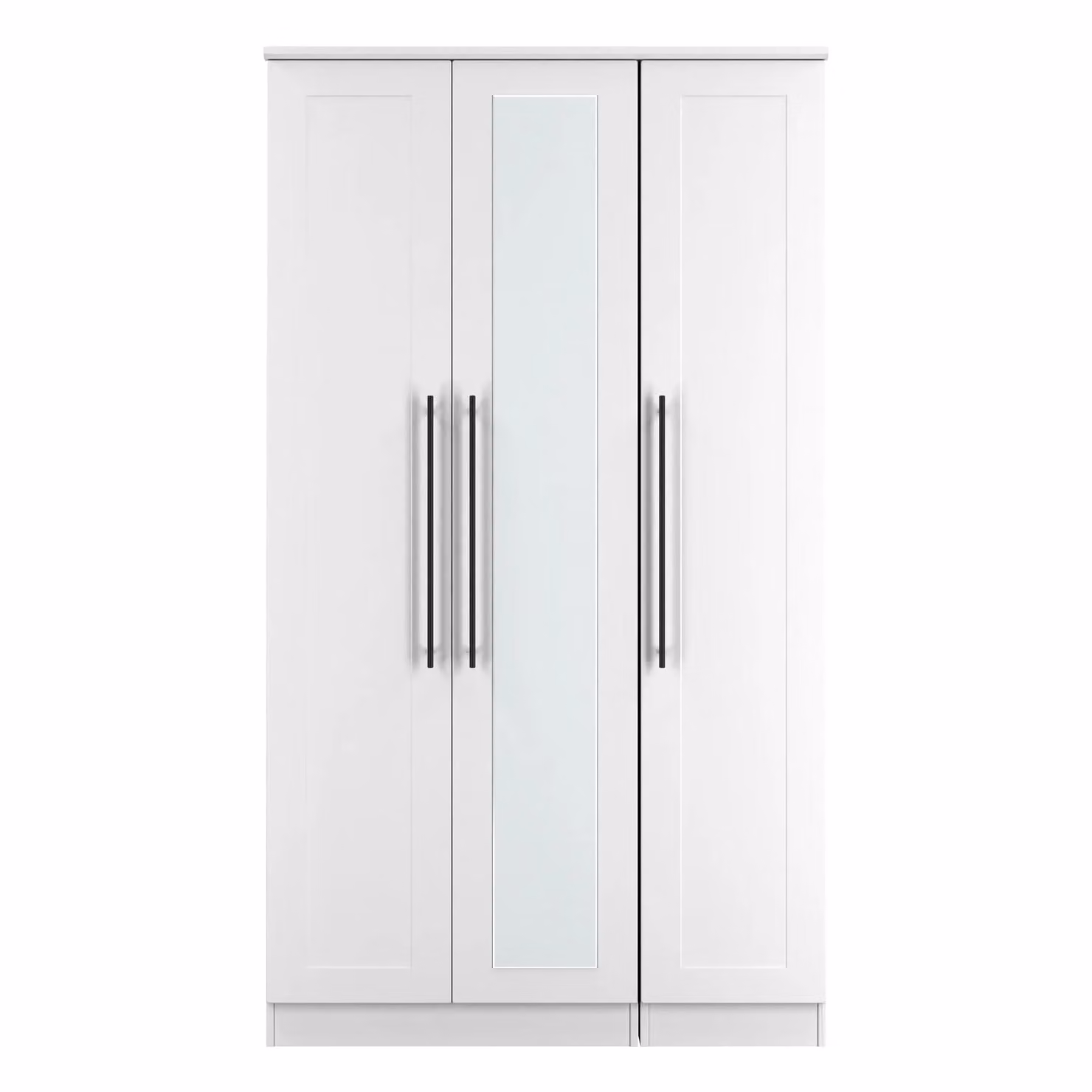 2 U Howard Tall Triple Mirror Wardrobe in White