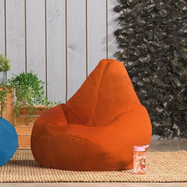 ICON Set of 2 Kids Gaming Bean Bag Chairs in Orange