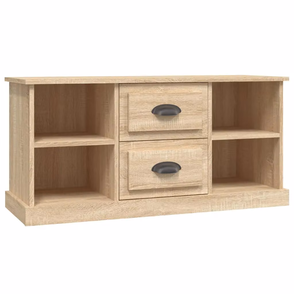 Berkfield Home Modern TV Cabinet in Sonoma Oak, Brown/Beige, W: 99.5 cm, D: 35.5 cm, H: 48 cm – 2