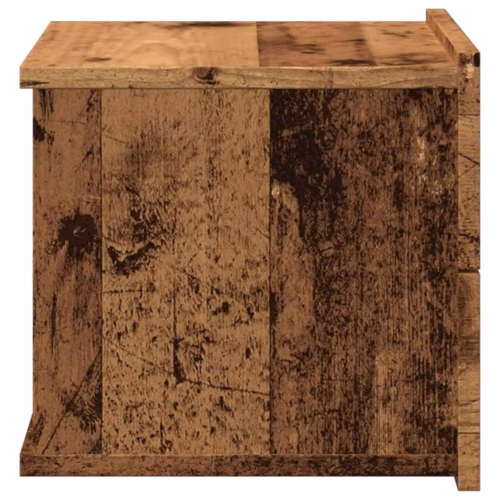 Berkfield Home Wall-mounted Bedside Cabinet in Brown Old Wood, W/D/H: 40 x 32 x 30 cm – 4