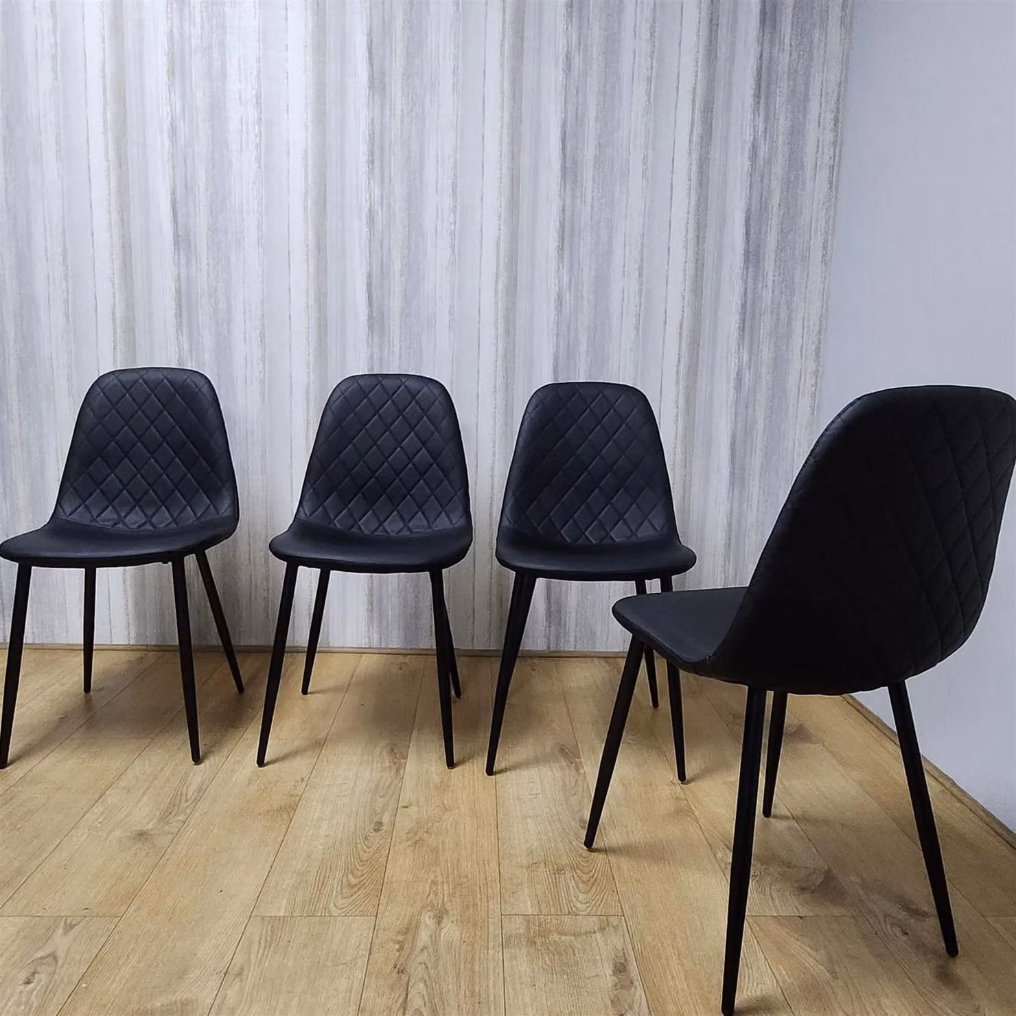 Kosy Koala Set of 4 Black Faux Leather Dining Chairs – 4