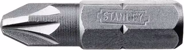Stanley Silver Steel Pozi Screwdriver Bit Pack of 25