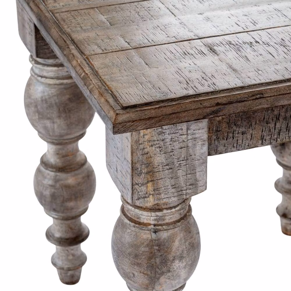 Wyld Haus Montaine Brown Solid Wood Square Side Table – 3