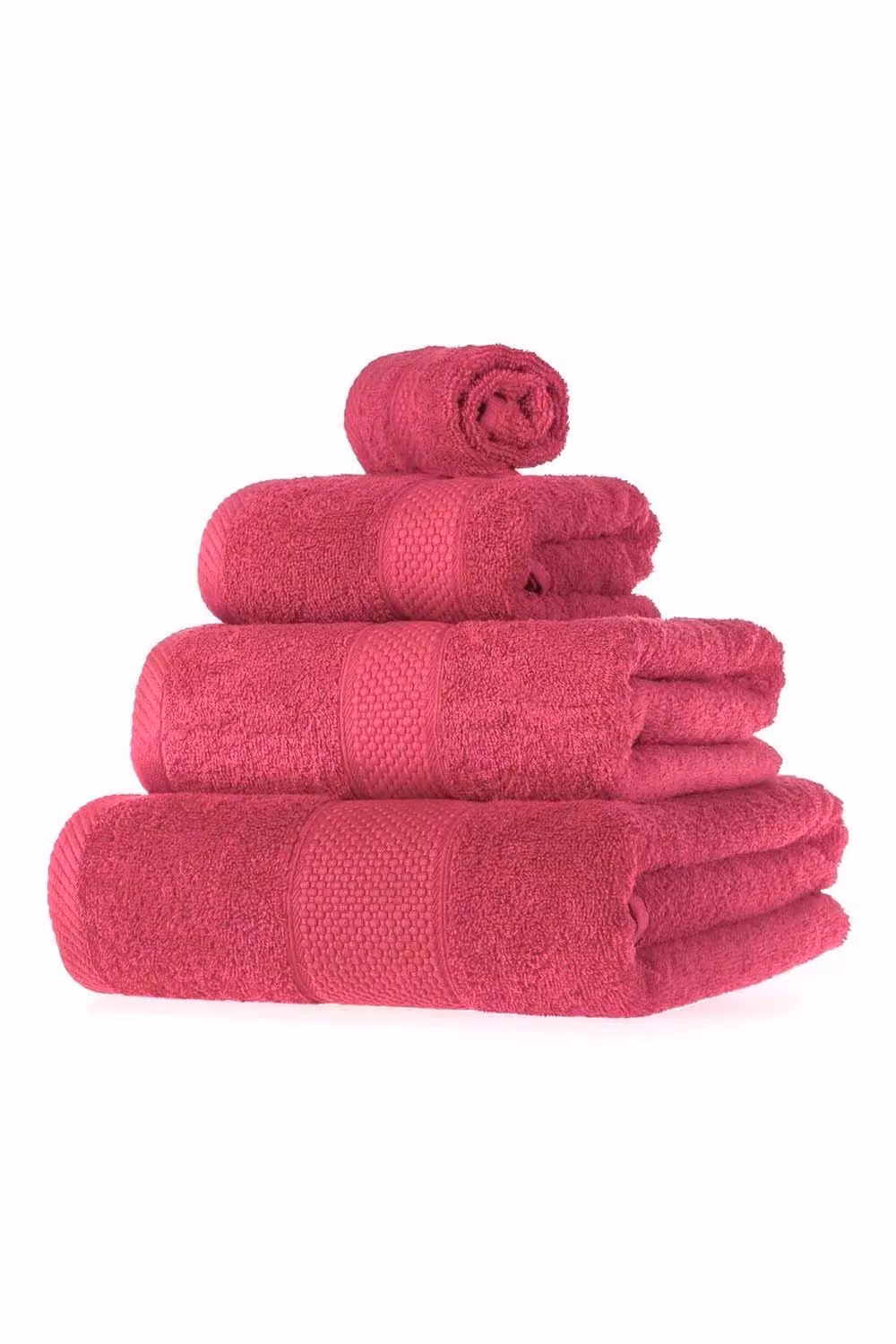 Homescapes Pink Turkish Cotton Towel, 500 GSM, Quick-Drying and Fluffy – 2