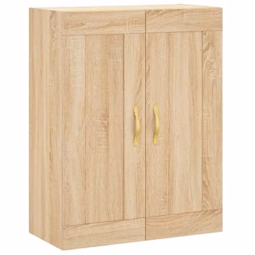vidaXL Wall Mounted Cabinet in Brown Sonoma Oak, W/D/H: 69.5 x 34 x 90 cm