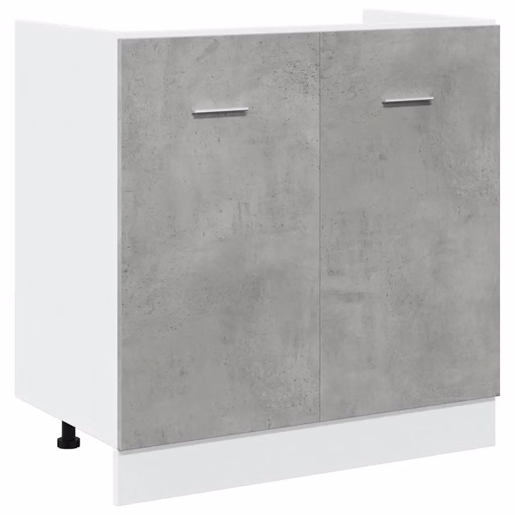 Berkfield Home Lyon Concrete Grey Sink Bottom Cabinet W/D/H: 80 x 46 x 81.5 cm – 2