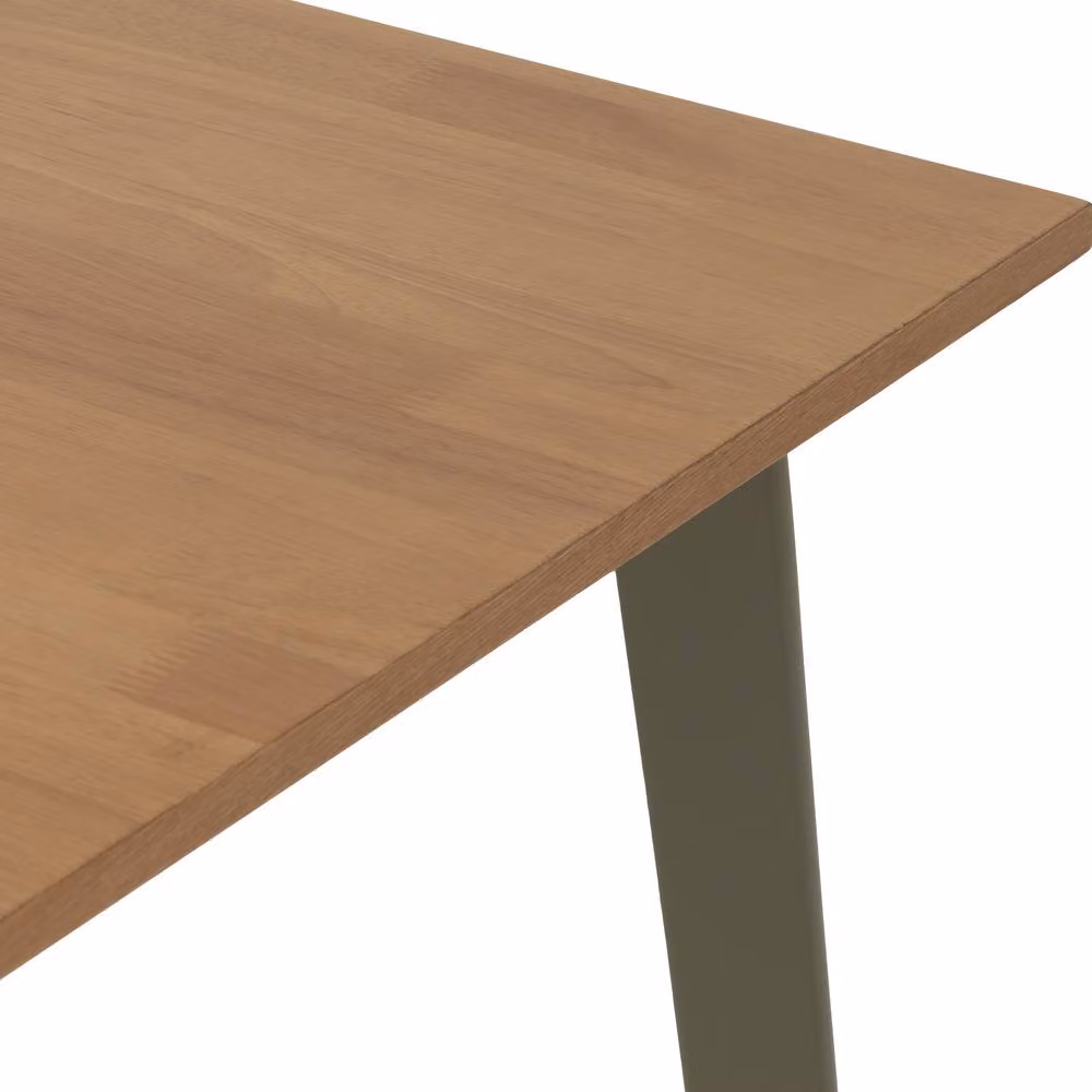 Seconique Balfour 1+4 Dining Set in Green with Oak Effect and Grey Upholstery, W/D/H: 120 x 75 x 74.5 cm – 5