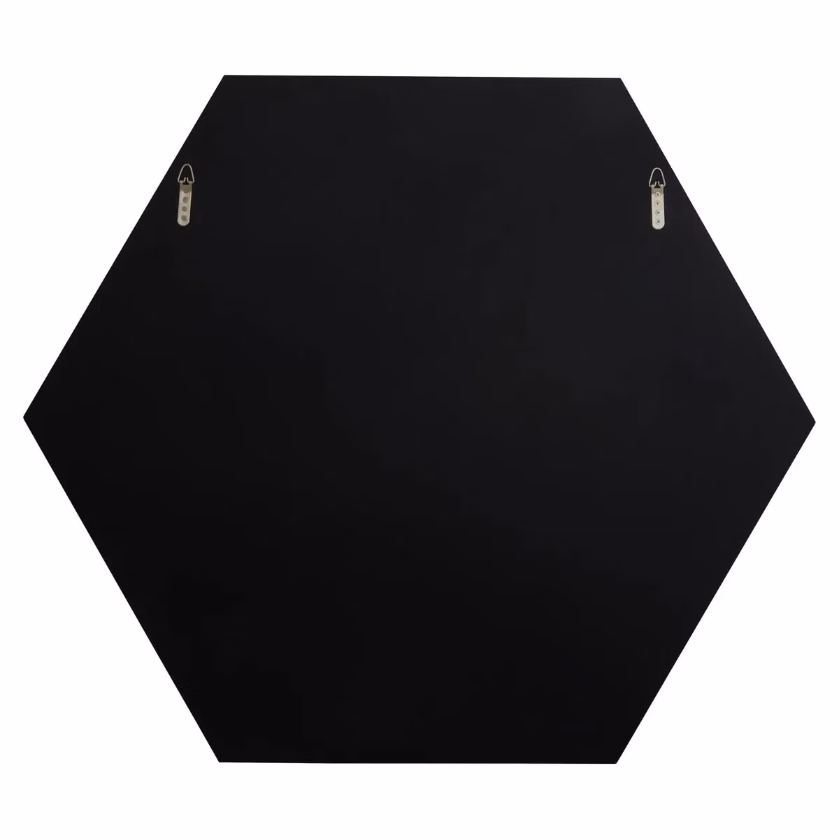 Orsina Art Deco Silver Hexagon Wall Mirror with Thick Wood Frame – 2