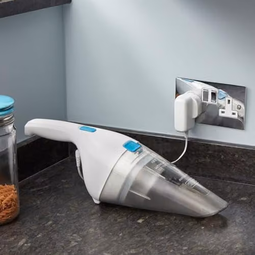 Black & Decker Rechargeable Handheld Vacuum Cleaner in Black, Grey and White – 9