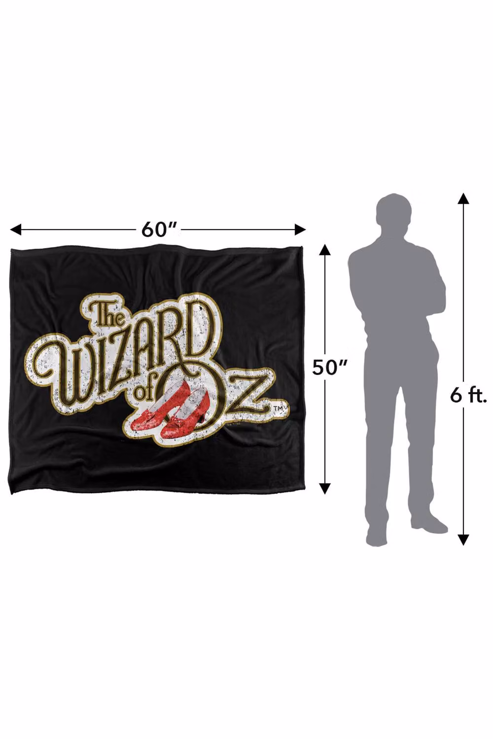 LOGOVISION The Wizard of Oz Logo Silky Touch Super Soft Fleece Throw Blanket, Multicolour, W: 127 cm x D: 152 cm – 8