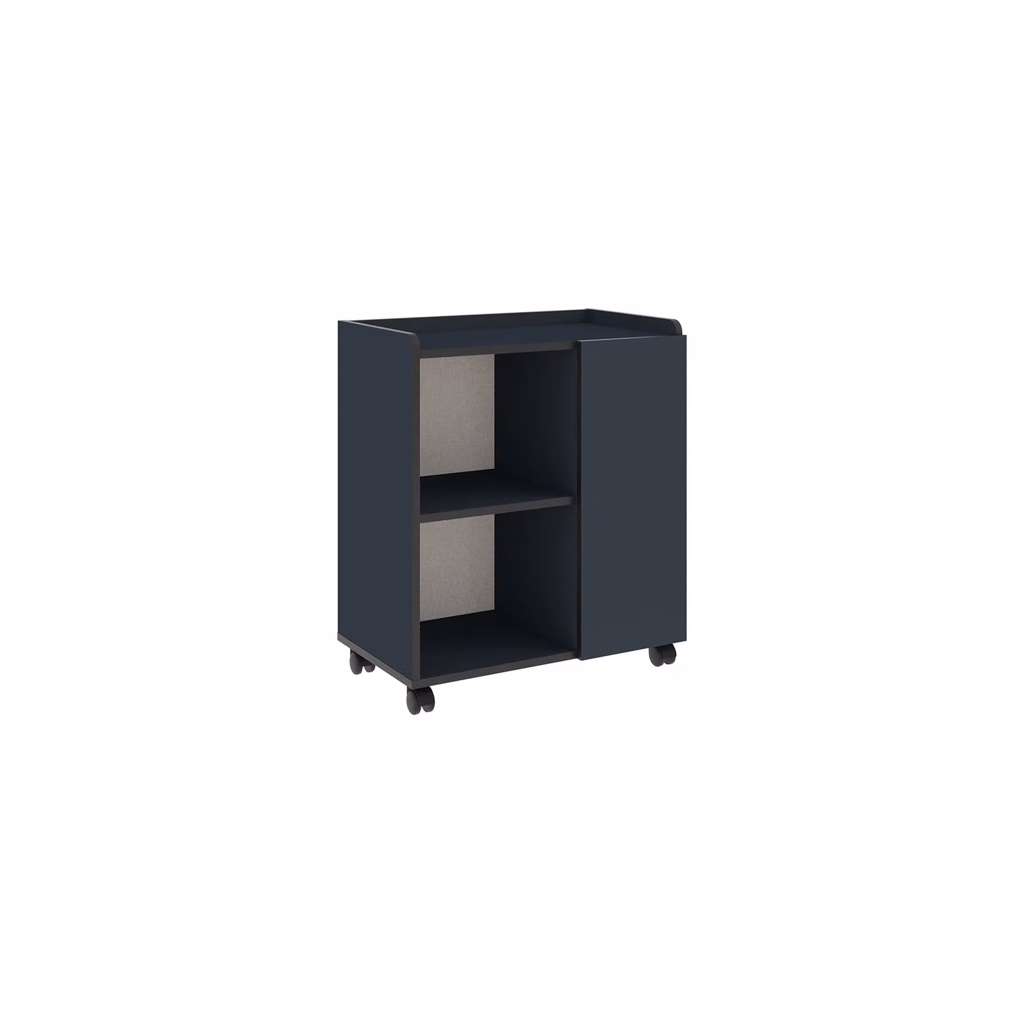 Decortie Zeo Modern Mobile Sideboard Cabinet with Castors, Dark Blue, W/D/H: 70 x 40 x 80 cm – 2