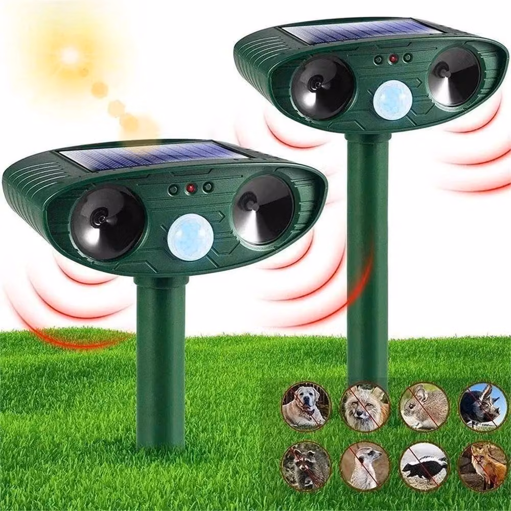 SPETLEK Battery Ultrasonic Garden Animal and Bird Deterrent Repeller in Green – 3