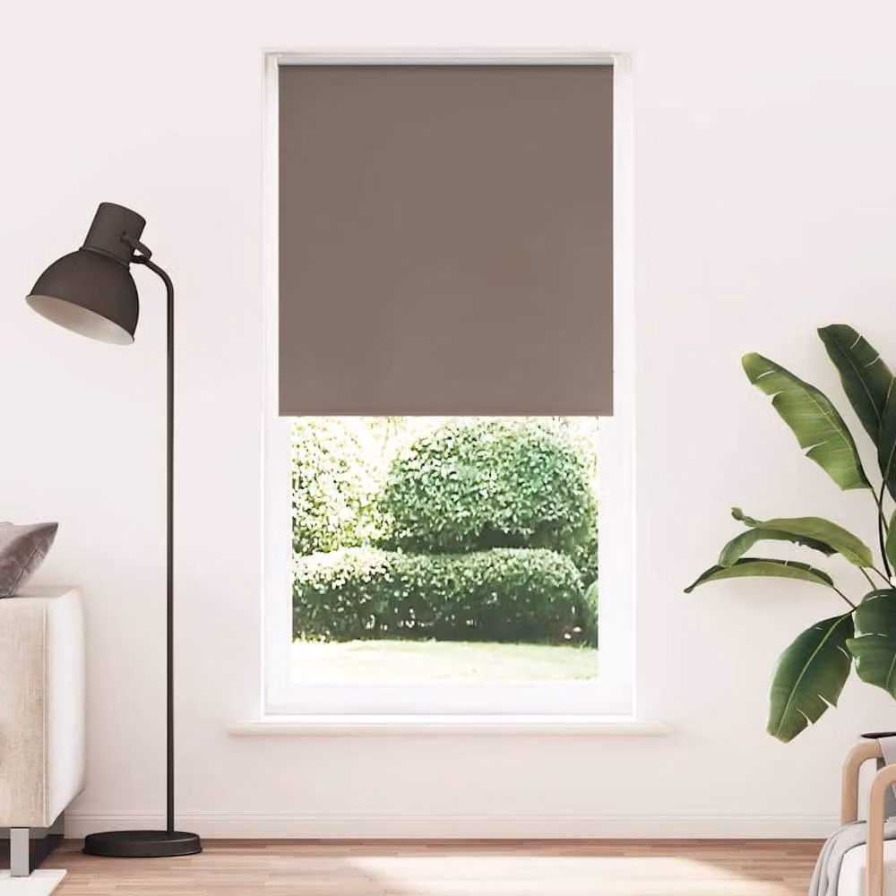 Berkfield Home Blackout Roller Blind in Brown Polyester, W: 95 cm, H: 230 cm – 2