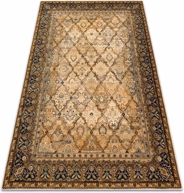 RugsX Wool Omega Oriental Rug in Beige, W: 100 cm, D: 66 cm