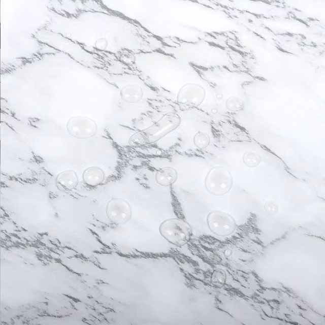 Livingandhome Marble-Style Self-Adhesive PVC Wallpaper in White