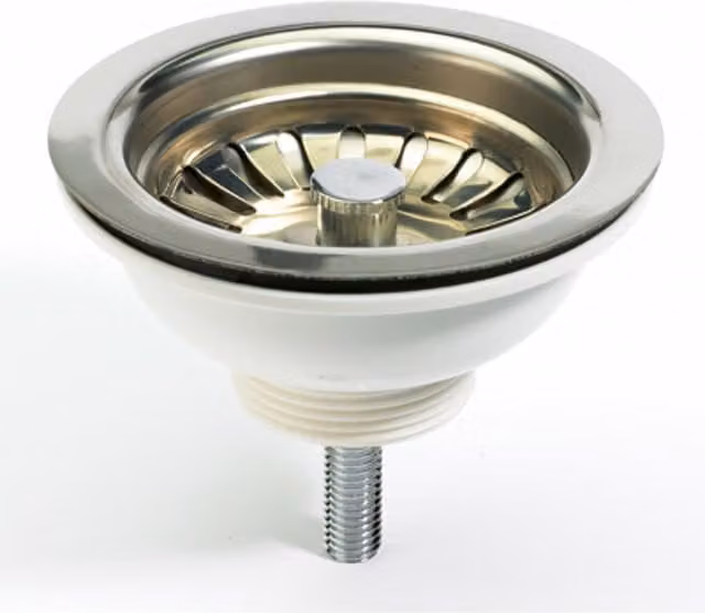 Thomas Dudley 1 1/2 inch Basket Strainer Waste in Silver Stainless Steel