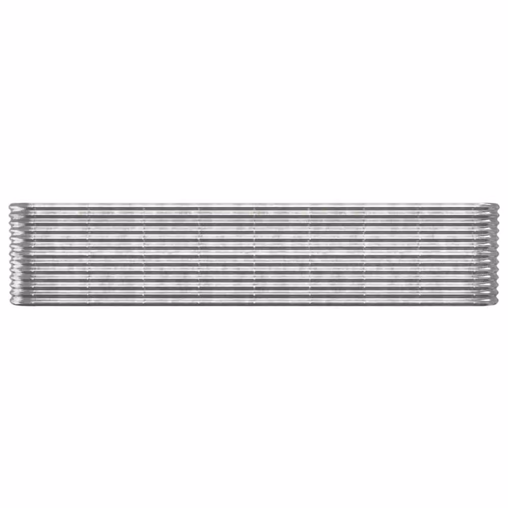 Berkfield Home Garden Powder-coated Steel Raised Bed in Silver, W/D/H: 332 x 40 x 68 cm – 3