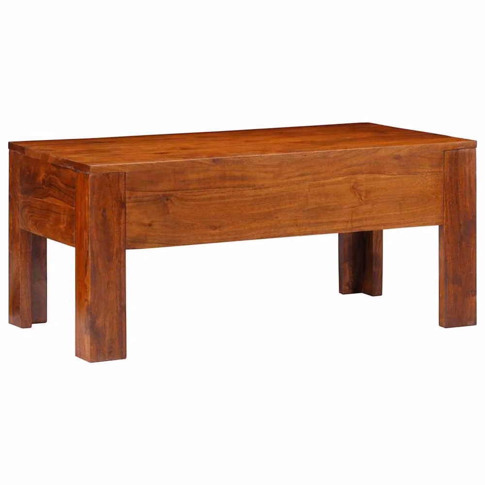 Berkfield Home Acacia Wood Coffee Table in Brown, W/D/H: 90 x 50 x 40 cm – 2