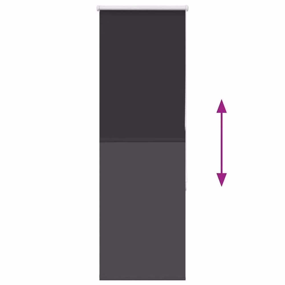 Berkfield Home Blackout Roller Blind, Black Polyester, W: 50 cm, H: 175 cm – 3