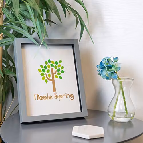 Nicola Spring Pack of 5 Rectangular 3D Shadow Box Photo Frames in Grey and Black, W/H: 20.32 x 25.4 cm – 3