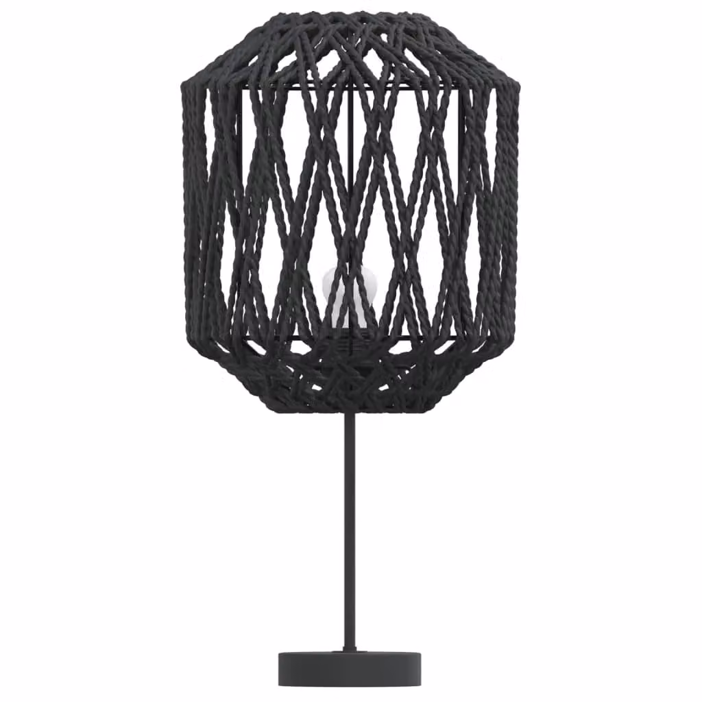 Berkfield Home Black Metal and Paper Lamp Shade W: 23 cm, H: 28 cm – 4