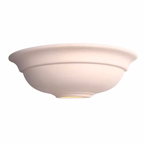 Netlighting Hillside White Unglazed Ceramic Indoor Wall Uplighter with E27 Socket