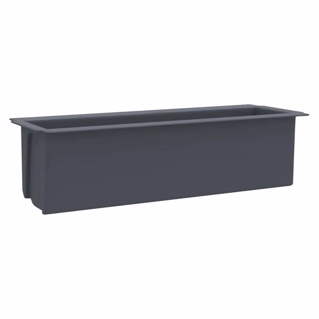 Berkfield Home Grey Plastic Flower Boxes for Euro Pallets, 12 Pieces, W: 36 cm, D: 13.5 cm, H: 9.5 cm – 3