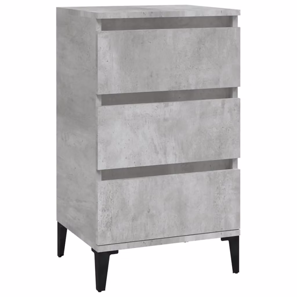 Berkfield Home Bedside Cabinet in Concrete Grey, W/D/H: 40 x 35 x 70 cm – 2
