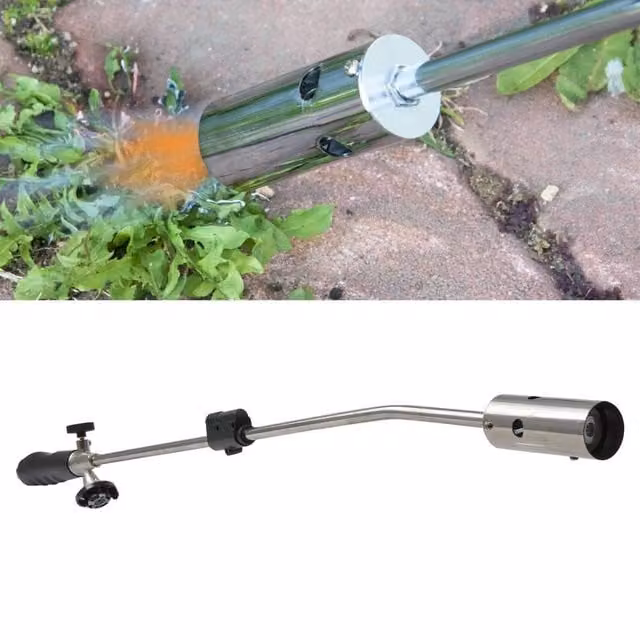 Havendro Gas Weed Burner for Outdoor Garden Weeds, Moss and Fungus, Silver