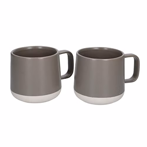 La Cafetiere Seville Stoneware Mug Set in Grey, Set of 2, 300ml – 1