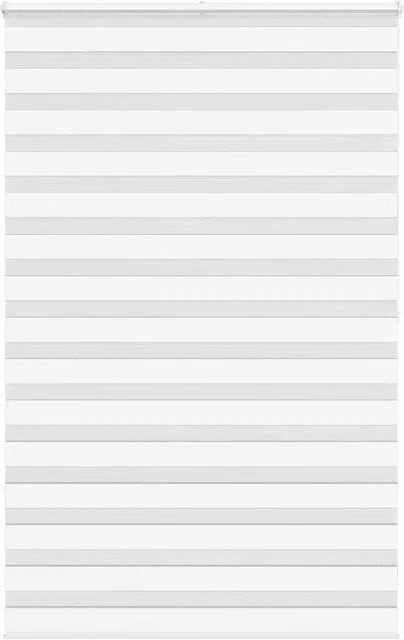 Berkfield Home White Zebra Day and Night Blind, Polyester Fabric, W: 140.9 cm, H: 200 cm