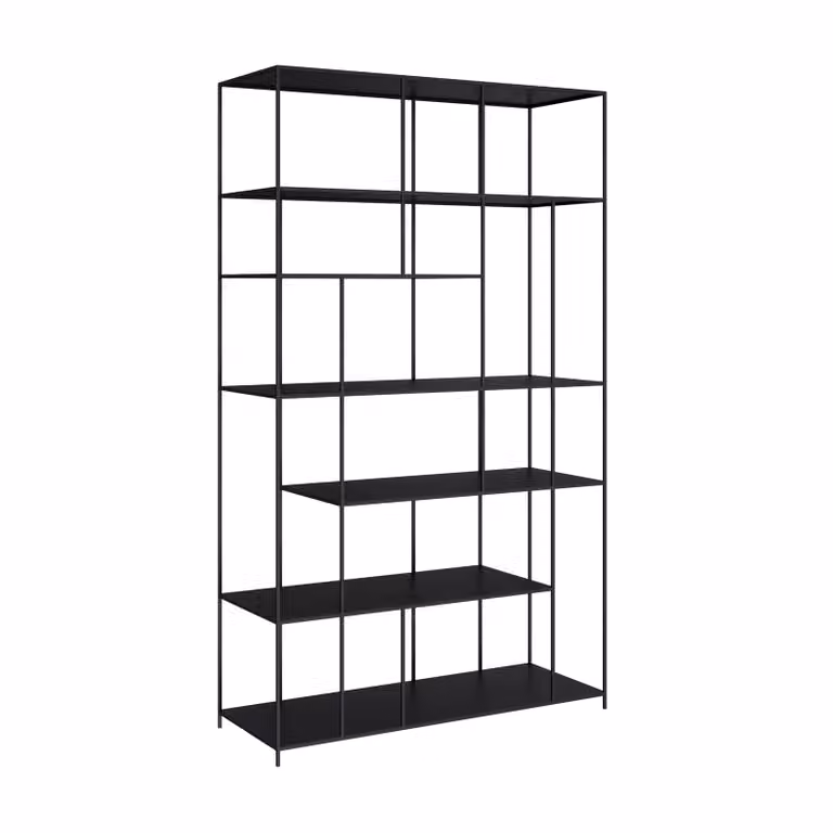 Dome Deco MALMO Modern Black Metal Shelving