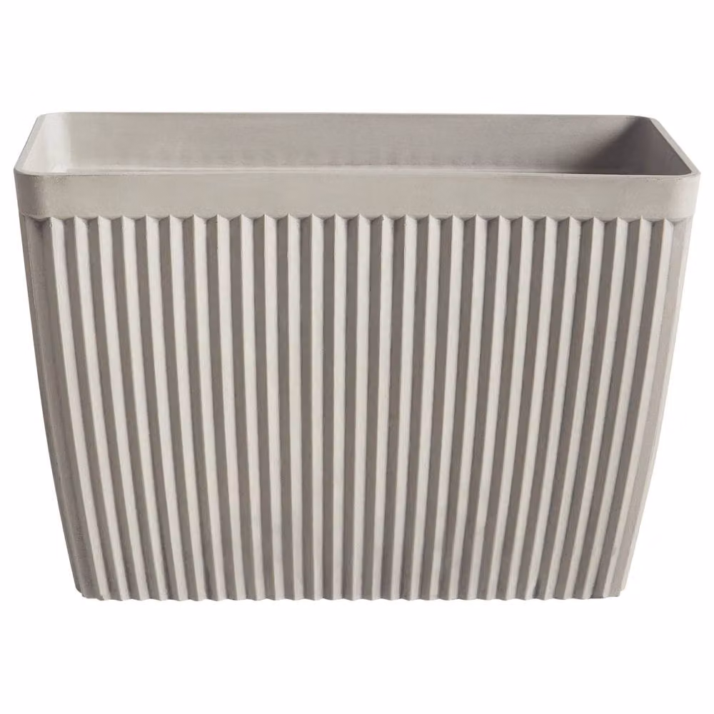 Wyld and Coco Everstone Fibre Clay Rectangular Planter, Beige Matte, W: 58 cm, D: 28 cm – 2