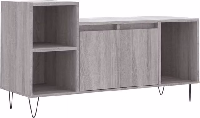 Berkfield Home Grey Sonoma TV Cabinet in Engineered Wood W/D/H: 100 x 35 x 55 cm