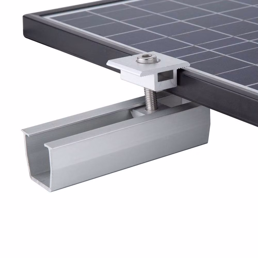 SPETLEK Solar Panel Roof Mounting Rail Brackets Clamp Fixing Kit in Silver – 3