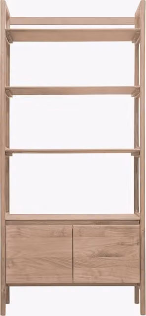Perch & Parrow Menorca Oak Display Shelving Unit in Brown
