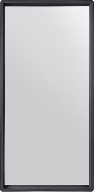 MirrorOutlet The Naturalis Black Scandinavian Rectangular Wall Mirror in Black, Width: 160 cm