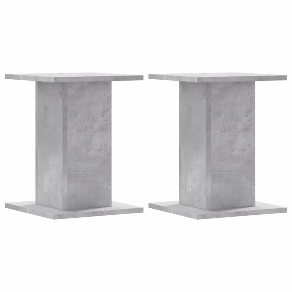 Berkfield Home Set of 2 Minimalist Plant Stands in Grey Engineered Wood, W/D/H: 30 x 30 x 40 cm – 2
