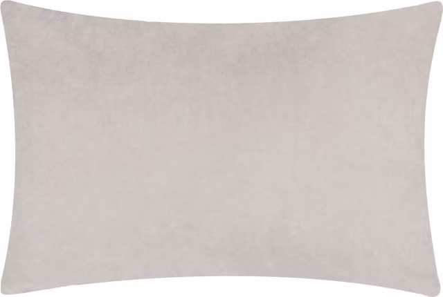 Darland Velvet and Linen Rectangular Cushion Cover in Beige and Silver