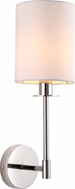 Perch & Parrow Cassidy Classic Wall Light in Nickel and White
