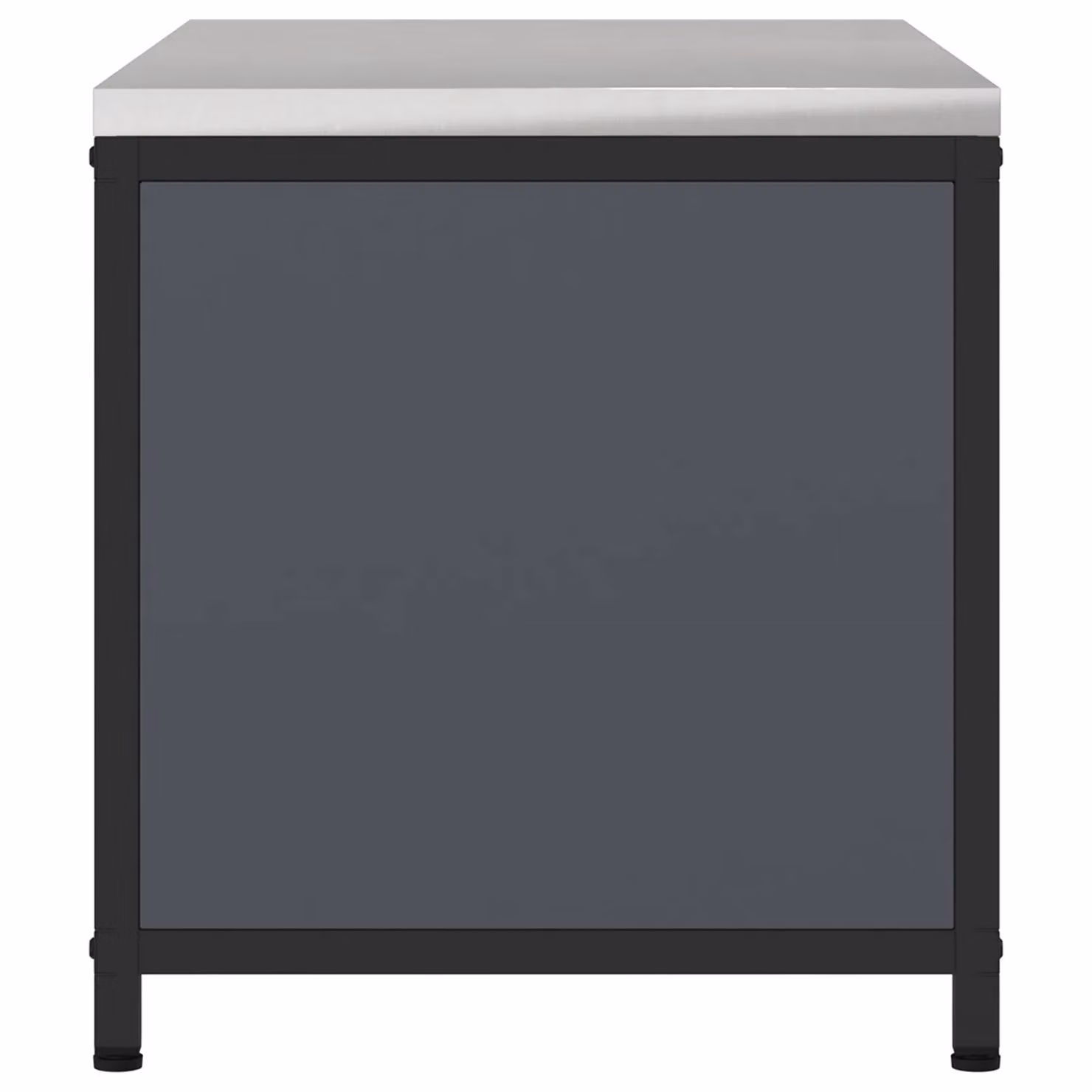 Berkfield Home Modern Anthracite Steel Kitchen Storage Cabinet with Hinged Doors and Internal Shelves – 4