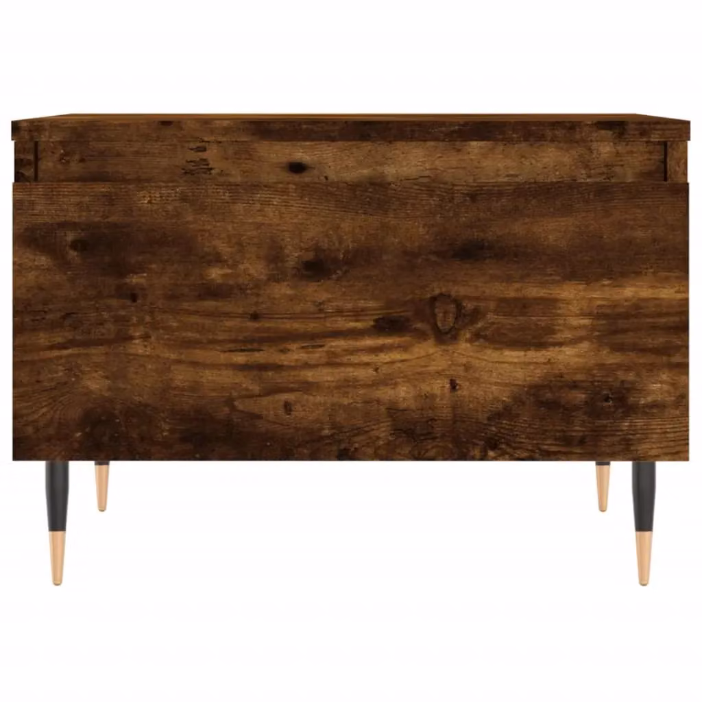 Berkfield Home Set of 2 Nested Coffee Tables in Smoked Oak Brown, W/D/H: 50 x 46 x 35 cm – 3
