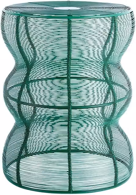 PRESENT TIME Leitmotiv Cuerda Onda Iron Side Table in Retro Green – 1